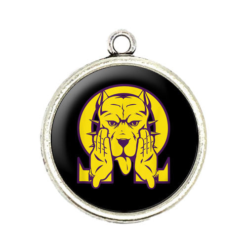 omega psi phi dawg hand sign jewelry bracelet cabochon charm