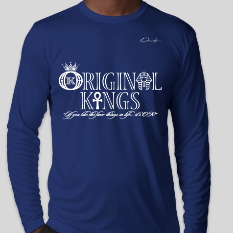 original kings shirt in royal blue