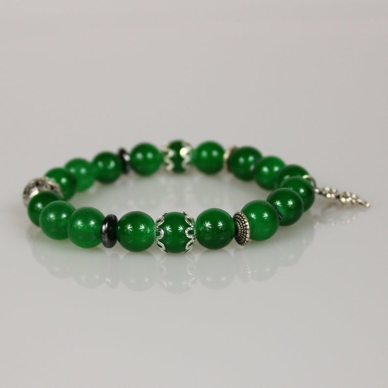 green st patrick's day bead bracelet