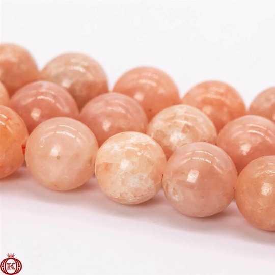 peach calcite beads