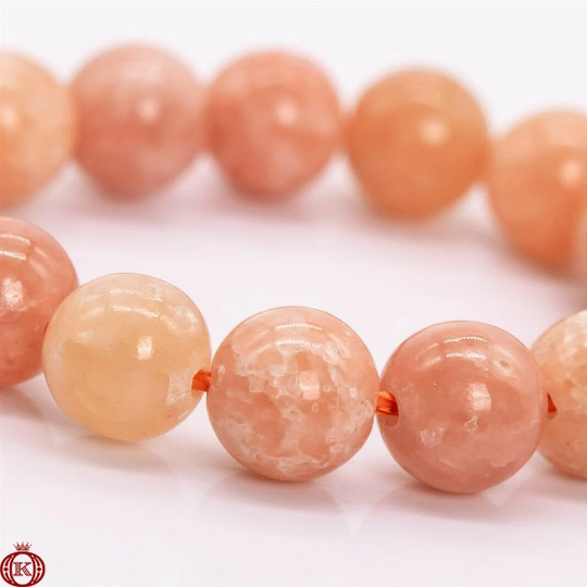 wholesale peach calcite gemstone beads