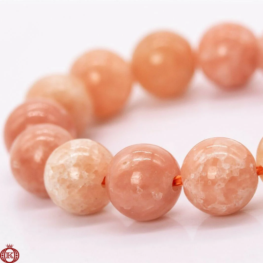 quality peach calcite gemstone beads