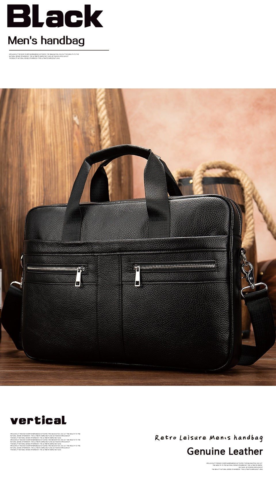 black leather briefcase laptop bag