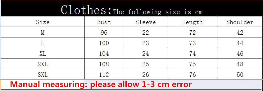 curved hem shirt size chart