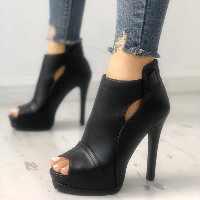 Black Leather Peep Toe Platform Heels Onassis Krown black-leather-peep-toe-platform-heels-onassis-krown