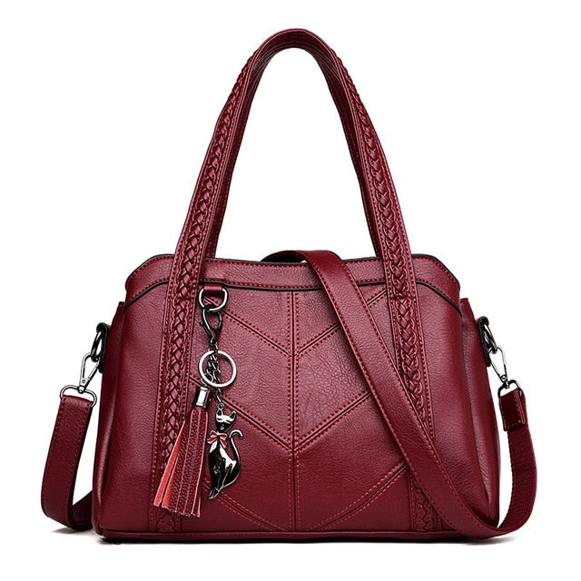 dark red feline cat handbag purse