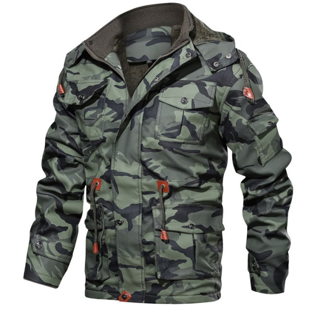 button up hoodie jacket green camouflage