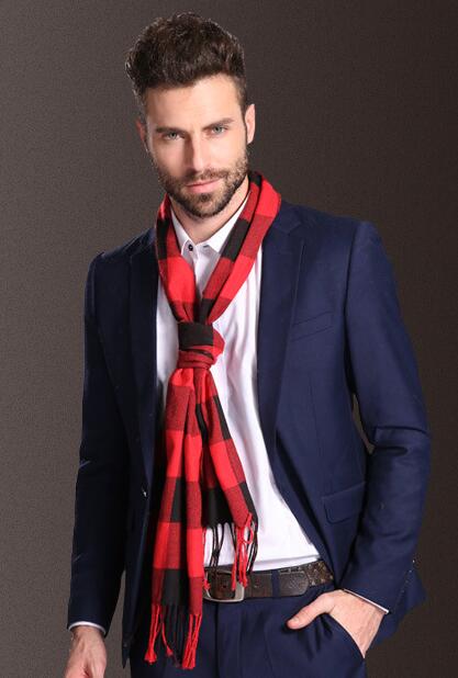 red black plaid scarf