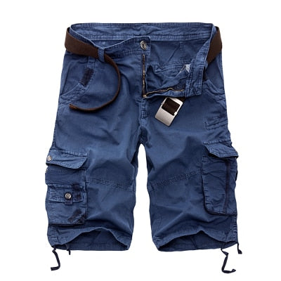 blue tactical cargo shorts men
