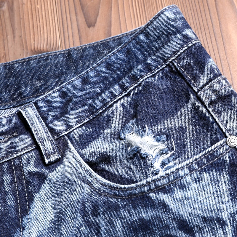 denim zipper style slim fit biker jeans blue