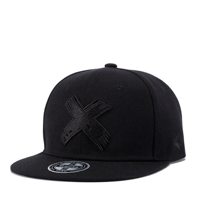 black on black x snapback cap