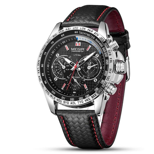 black face luxury chronograph watch