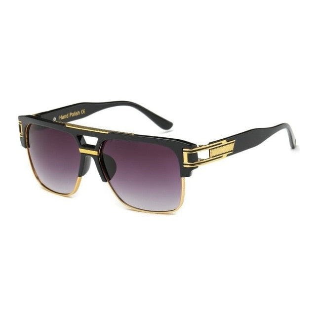 gradient large frame sunglasses
