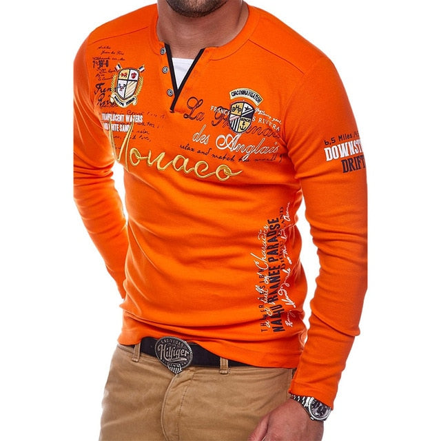 orange monaco long sleeve shirt