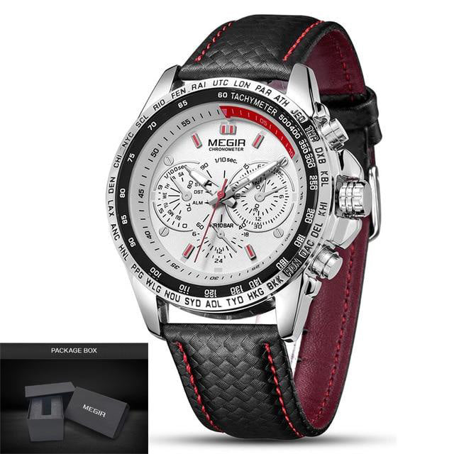 white face luxury chronograph watch