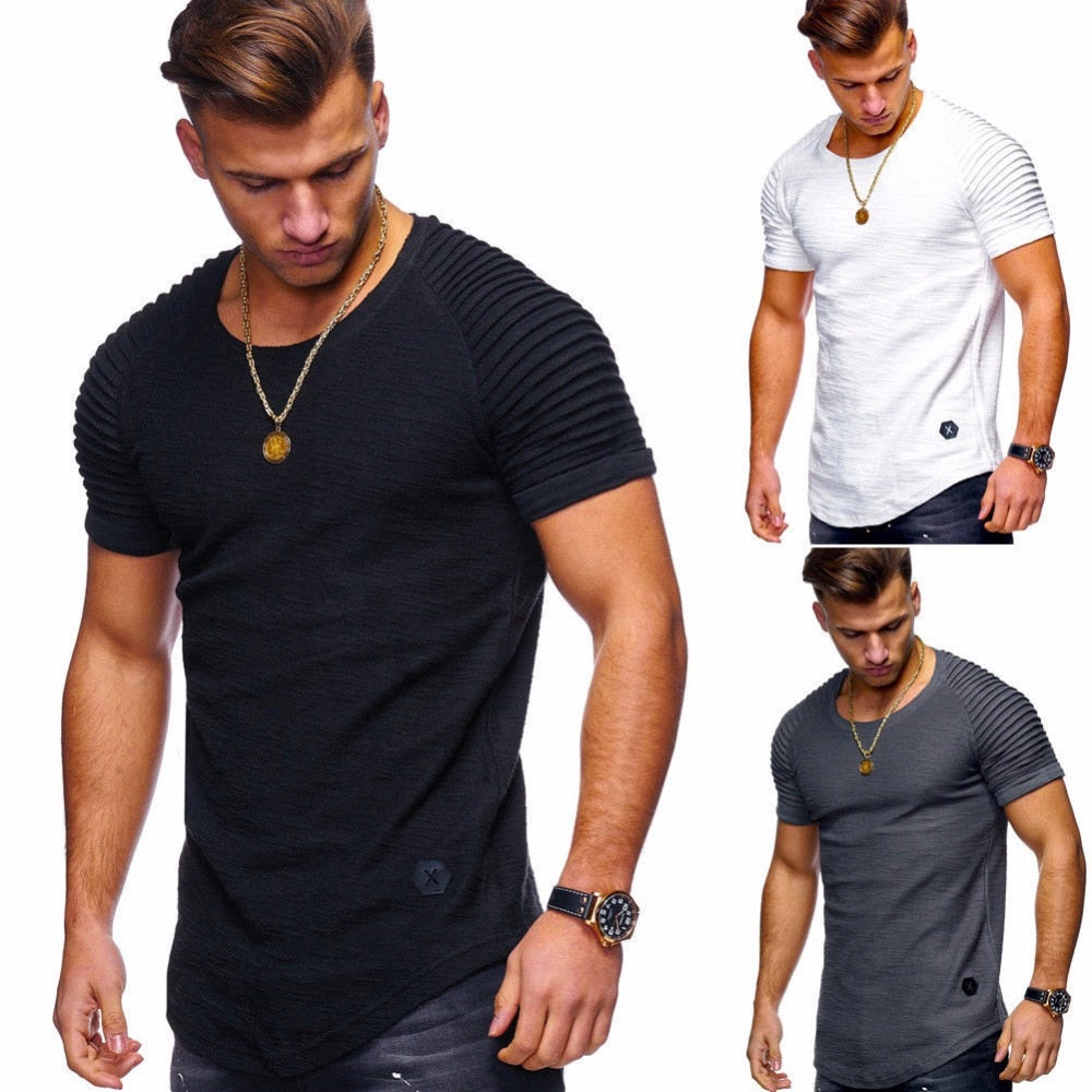 ribbed sleeve curved hem short sleeve shirt collection