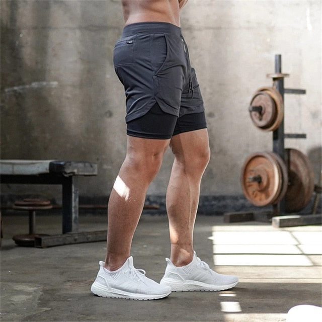 gray athletic shorts inside pocket men