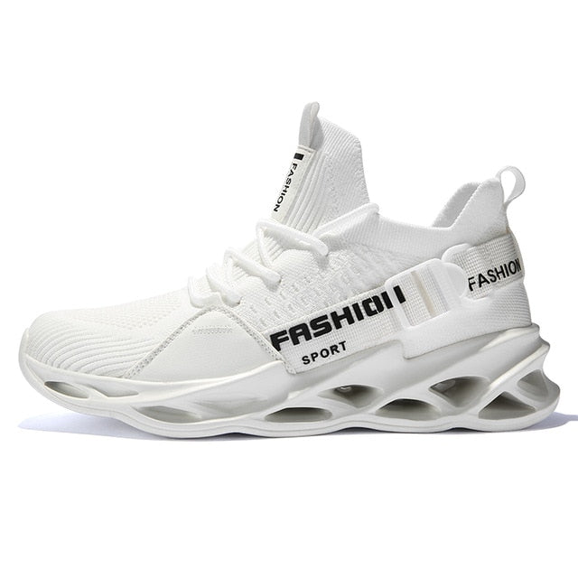 all white fashion sport air sole running shoes