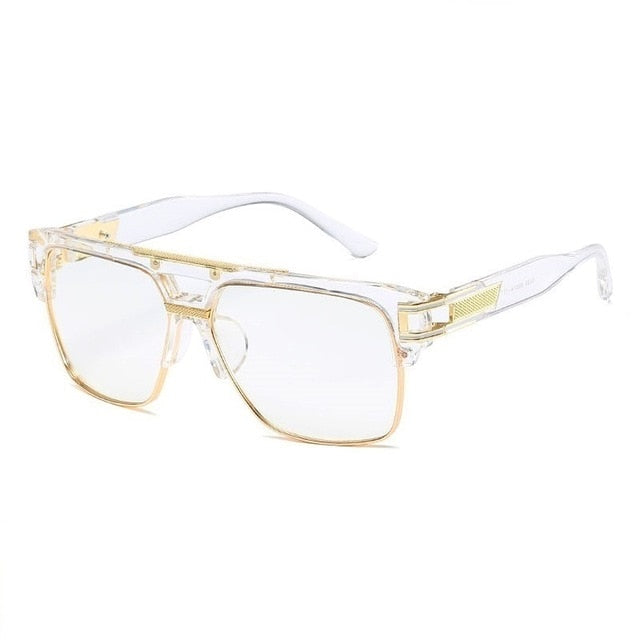 clear and gold frame sunglasses