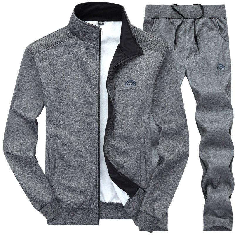 stylish gray jump track suit set