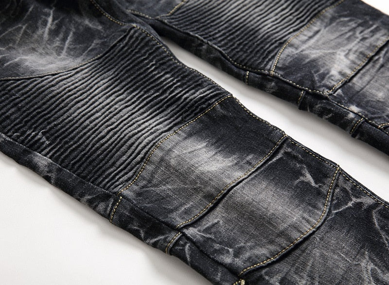 designer stone wash denim jeans men
