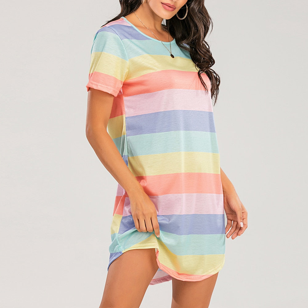 gorgeous horizontal stripe nightgown