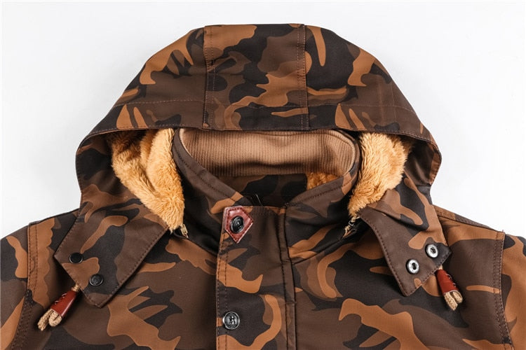 button up hoodie jacket orange camouflage
