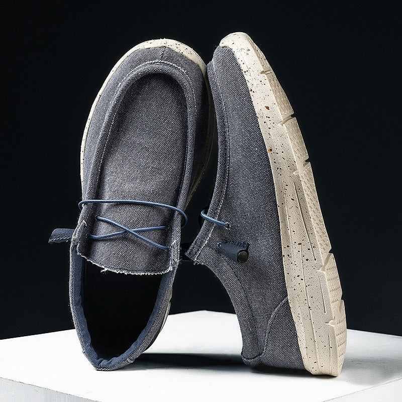 denim blue casual walking shoes
