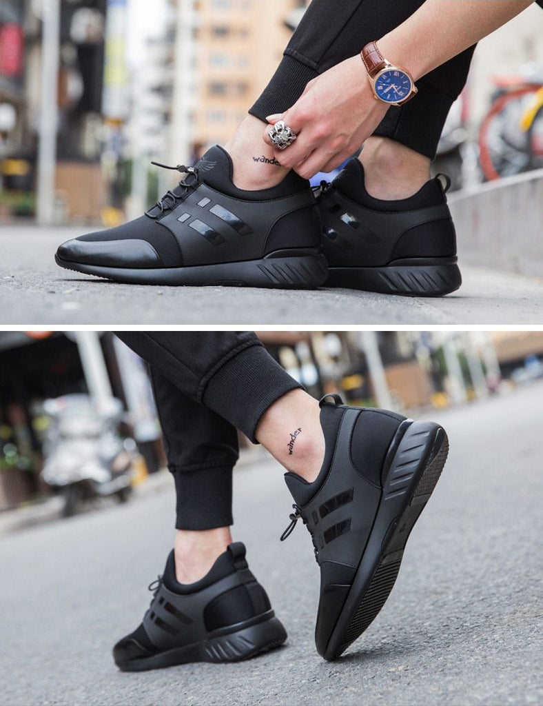 black fleeced-lined casual shoes