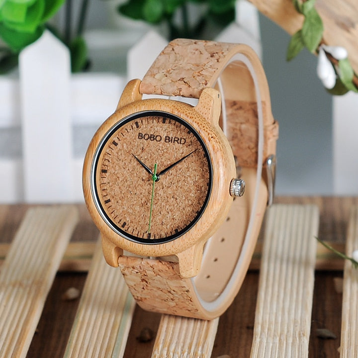 light tan wood watch