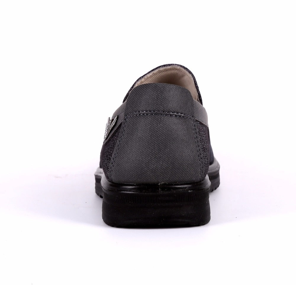 black gray casual walking loafer shoes men