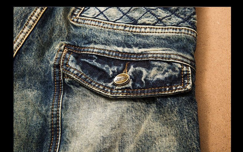button pocketed jeans