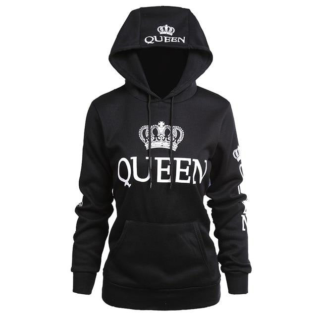 queen black hoodie