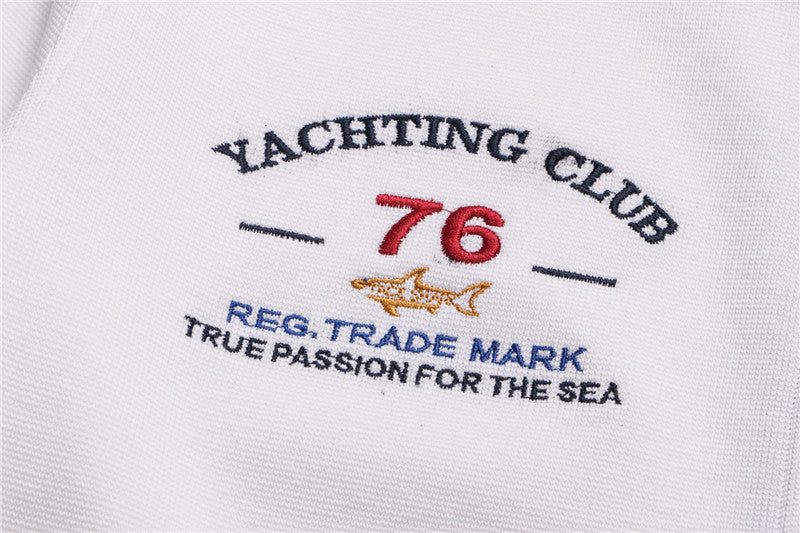 white yachting club jacket