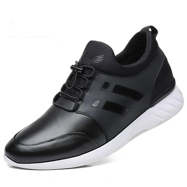 black white business travel casual shoes