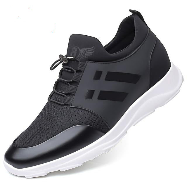 black white business travel casual shoes
