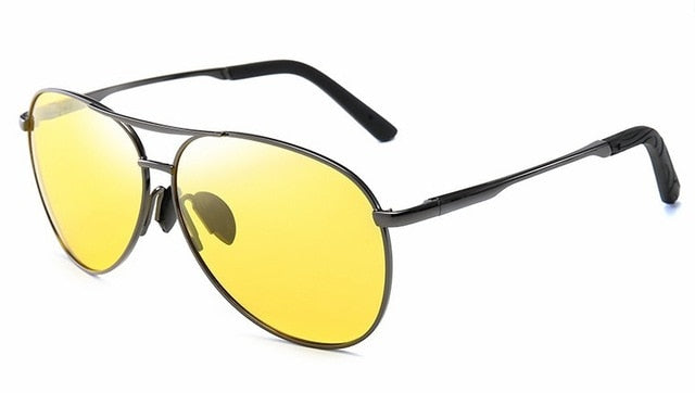 color changing polarized yellow sunglasses