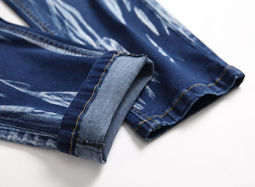 stonewashed slim fit jeans