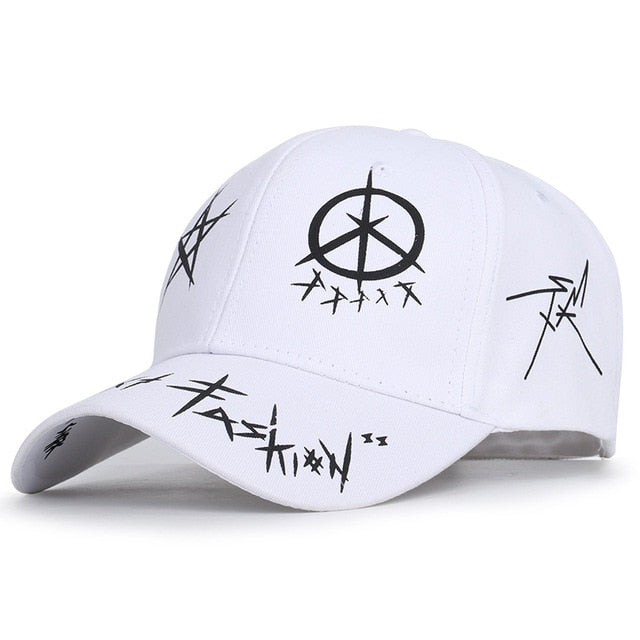 white hip-hop cap