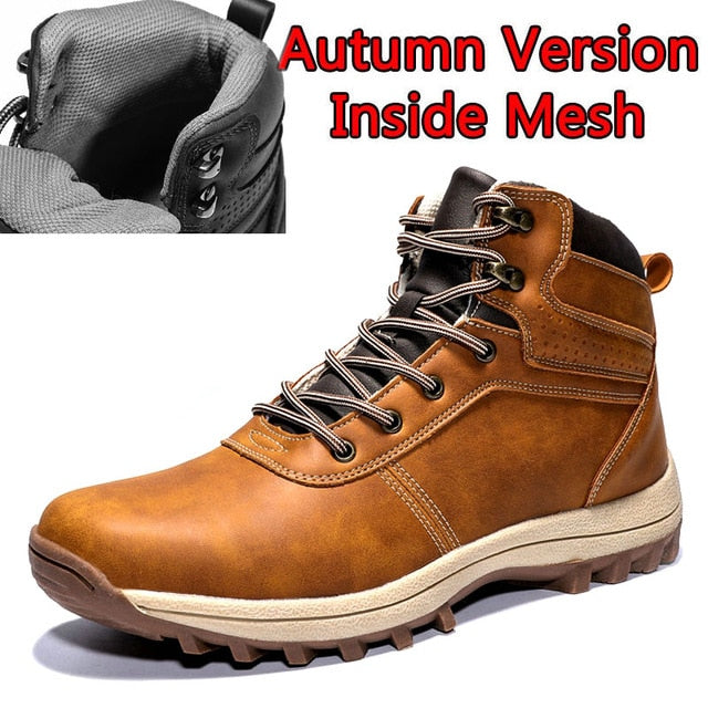 camel leather athletic hiking boot 