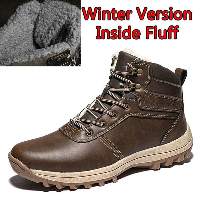 brown leather athletic hiking boot 