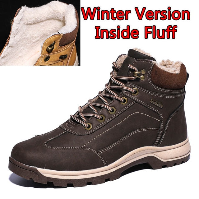 brown suede athletic hiking boot 