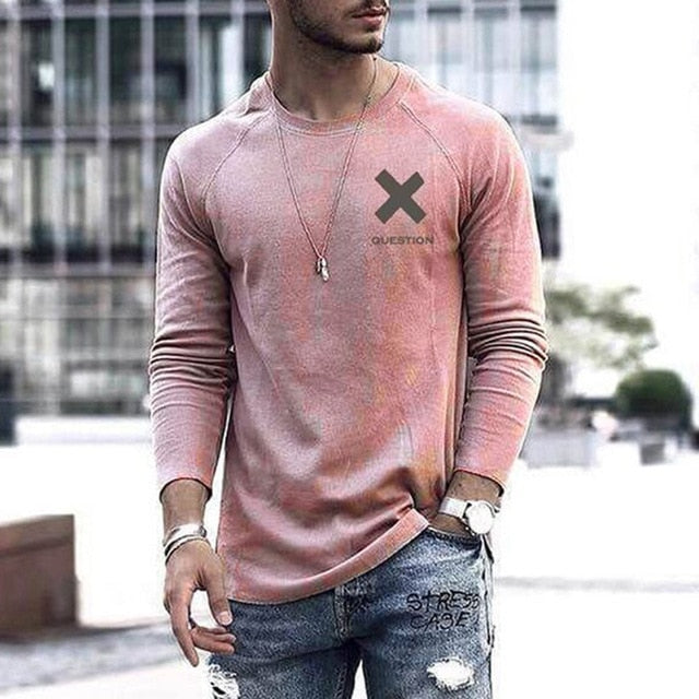 long sleeve pink mauve urban shirt men