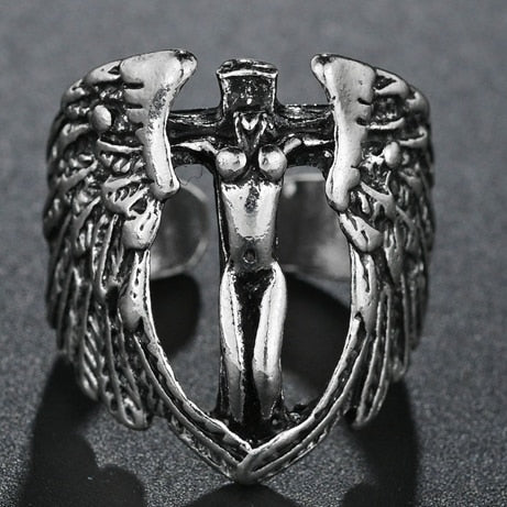 egyptian goddess wings ring