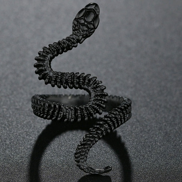 gun metal snake ring