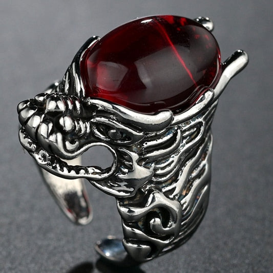red garnet ruby jewel ring