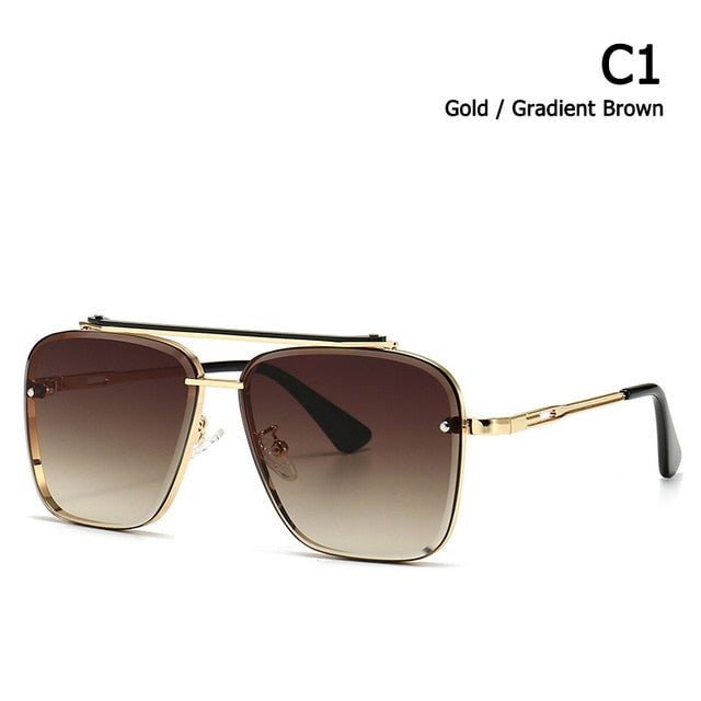 gold gradient brown sunglasses