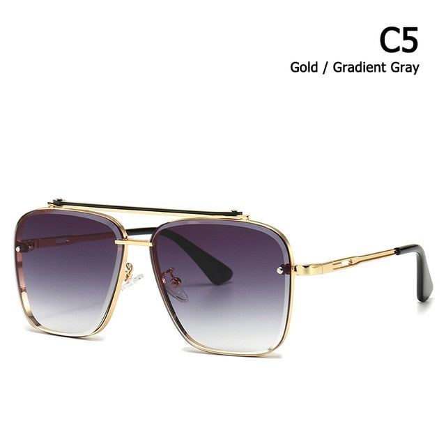 gold gradient gray sunglasses