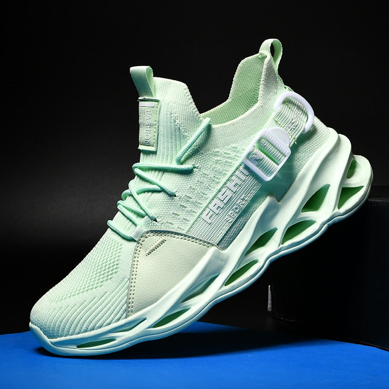 pale green air running shoes