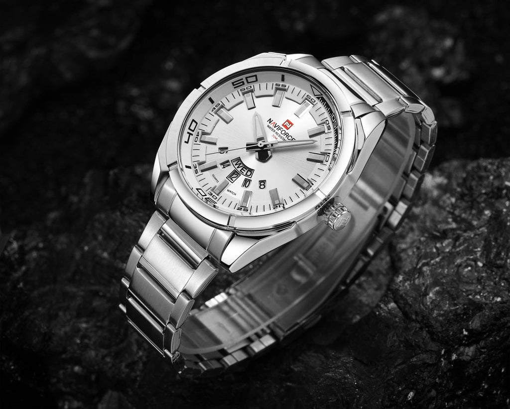 stainless steel chronograph watch men